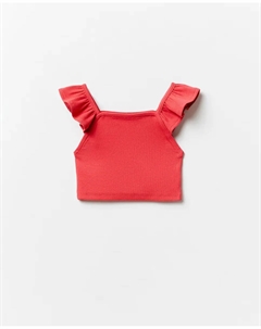 Футболка с оборками, красный Сфера