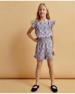 Короткий комбинезон для девочки на шнурках, синий Coconut el corte inglés