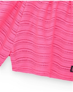 Шорты для девочек из ажурной ткани с эластичным поясом, цвет Rosa Tuc tuc