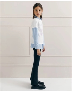 Расклешенные флисовые брюки, тёмно-синий Сфера