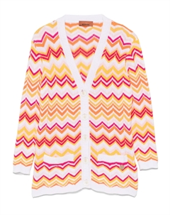 Кардиган с узором «зигзаг», белый Missoni kids
