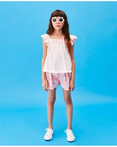 Двойные шифоновые шорты для девочек Kids, красный El corte inglés