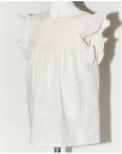 Тканая блуза с вышивкой, белый Сфера