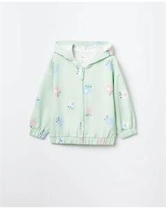 Открытый свитшот с принтом по всей длине, зеленый Сфера