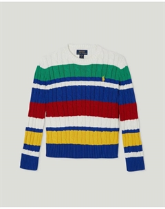 Свитер для девочек с застежкой-перкинсом, тёмно-синий Polo ralph lauren