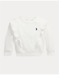 Толстовка для девочки с рюшами, белый Polo ralph lauren