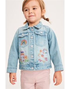 Джинсовая куртка с вышивкой единорога, синий Next