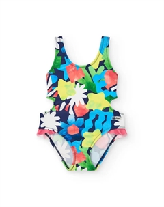 Купальник для девочек с принтом и боковыми разрезами, многоцветный Tuc tuc
