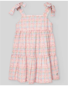Платье для девочки в клетку на бретелях Farmhouse PAZ Rodríguez, многоцветный Paz rodriguez
