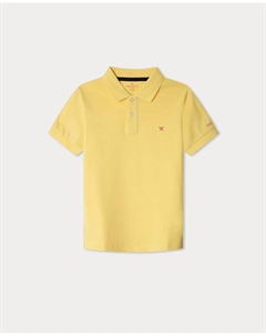 Детская рубашка поло с маленьким логотипом, жёлтый Hackett