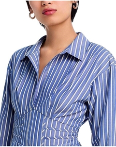 Платье-рубашка с корсетом и поясом Aria, синий Steve madden