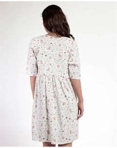 Халат для беременных с французскими рукавами из хлопкового трикотажа экрю, цвет Crudo Disney