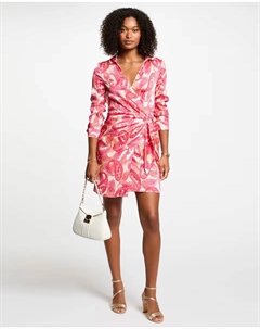 Короткое платье с запахом, многоцветный Morgan