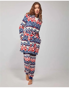 Женский халат с принтом на пуговицах и поясе, многоцветный Gisela