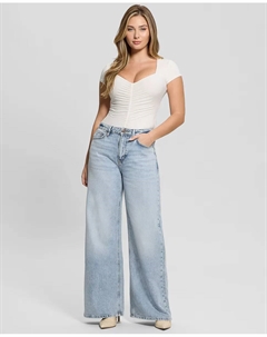 Женские широкие длинные брюки, голубой Guess