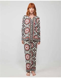 Женская длинная рубашка пижама из ткани с принтом, многоцветный Gisela