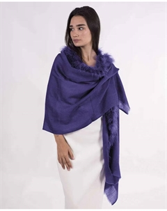 Шаль для вечеринки из сиреневой шерсти и перьев, сиреневый Mr complements