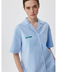 Рубашка оверсайз с эффектом стирки из тенселя и хлопка Sela