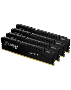 Модуль памяти DDR5 128GB (4*32GB) KF556C40BBK4-128 Beast Black XMP PC5-44800 5600MHz CL40 2RX8 1.25V 16Gbit Kingston fury