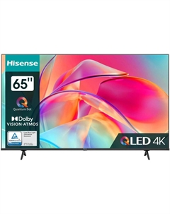 Телевизор Hisense 65E7KQ черный, 4K UHD, DVB-T, DVB-T2, DVB-C, DVB-S, DVB-S2, WiFi, SMART TV