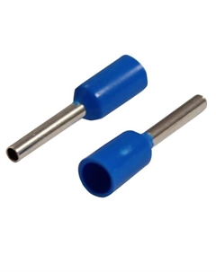 Наконечник 06-0404-A штыревой втулочный изолированный F-8 мм 0.75 мм2 (НШВи 0.75-8 / E7508) синий, в упак. 10 шт. Rexant