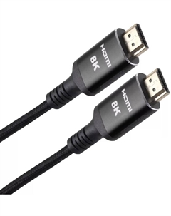 Кабель интерфейсный HDMI-HDMI VCOM ACG859B-1.5 19M/M,ver. 2.1 8KX60Hz (Econom) оплетка 1.5m Iopen