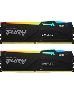 Модуль памяти DDR5 64GB (2*32GB) KF560C30BBAK2-64 Beast RGB XMP PC5-48000 6000MHz CL30 1.4V 288-pin 16Gbit Kingston fury