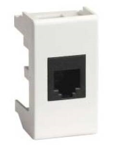 Розетка 45048 компьютерная RJ45 кат.5e экран., 8P8C, Viva, 1 модуль, белая, "Viva" Dkc