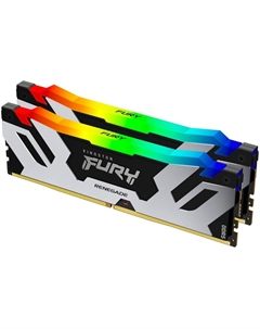 Модуль памяти DDR5 64GB (2*32GB) KF564C32RSAK2-64 Renegade Silver/Black RGB XMP 6400MHz CL32 2RX8 1.4V 16Gbit Kingston fury
