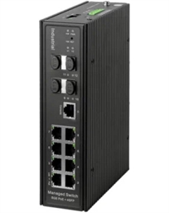 Коммутатор управляемый WI-PCMS312GF-BT-I промышленный L2, PoE 460Вт, 8GE+4SFP Wi-tek