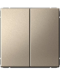 Выключатель двухклавишный кнопочный GAL000517 ArtGallery сх.2, 10А, механизм, шампань Systeme electric