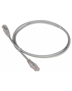 Кабель патч-корд U/UTP 5e кат. 0,5м. 2-45-45-0.5-GY RJ45 - RJ45, 2 пары, серый Twt