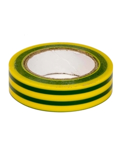 Изолента PVC192015YGN ПВХ 19x0,15 20м в рулоне желто-зелёная, "Quadro" Dkc