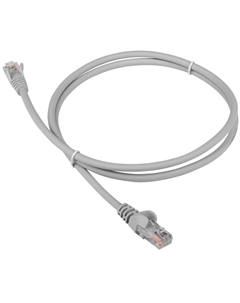 Кабель патч-корд U/UTP 6 кат. 1м LAN-PC45/U6-1.0-GY RJ45 - RJ45, 4 пары, серый, LSZH Lanmaster