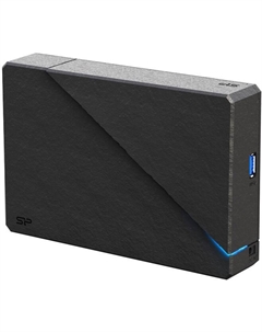 Внешний жесткий диск 3.5'' SP080TBEHDS07C3K 8TB Stream S07, USB 3.2, адаптер питания, черный Silicon power