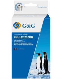 Картридж GG-LC3237BK струйный черный (65мл) для Brother HL-J6000DW/J6100DW G&g