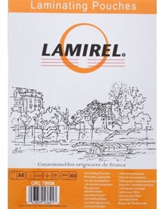 Пленка LA-78658 для ламинирования Lamirel А4, 100мкм, 100шт Fellowes