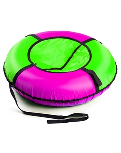 Тюбинг ватрушка Эконом, D80 см, камера, верх-оксфорд, низ-пвх, розово-зеленый, SA80PGR-Эконом No name