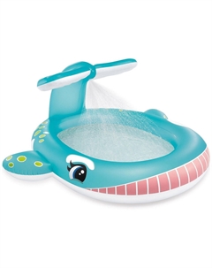 Детский надувной бассейн 201х196х91 см, Кит с распылителем, 200 л, от 2 лет (57440) Intex