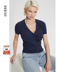 Свитер тонкий женский, темно-синий Guess