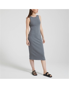 Платье длинное без рукавов HAPYLIFE серый Laredoute