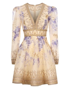 Платье изо льна и шелка Zimmermann