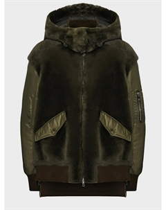 Куртка-бомбер цвета хаки Blancha