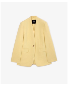Жакет однобортный с элегантной стойкой без лацканов желтый Glvr