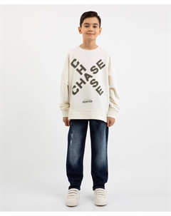 Джинсы с варкой, потертостями, повреждениями синие для мальчика Gulliver