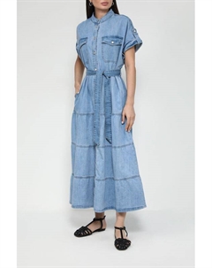 Платье-рубашка джинсовое на поясе Auranna