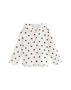 Футболка для мальчика с капюшоном и принтом в виде звезды, белый Dadati