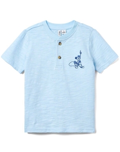 Футболка Хенли с изображением Микки Мауса Джени и Джека Диснея, синий Janie and jack