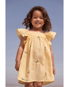 Платье с вышивкой и рюшами, желтый Next