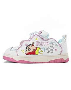 Кеды, обувь для скейтборда унисекс с низким верхом, розовый Crayon shinchan